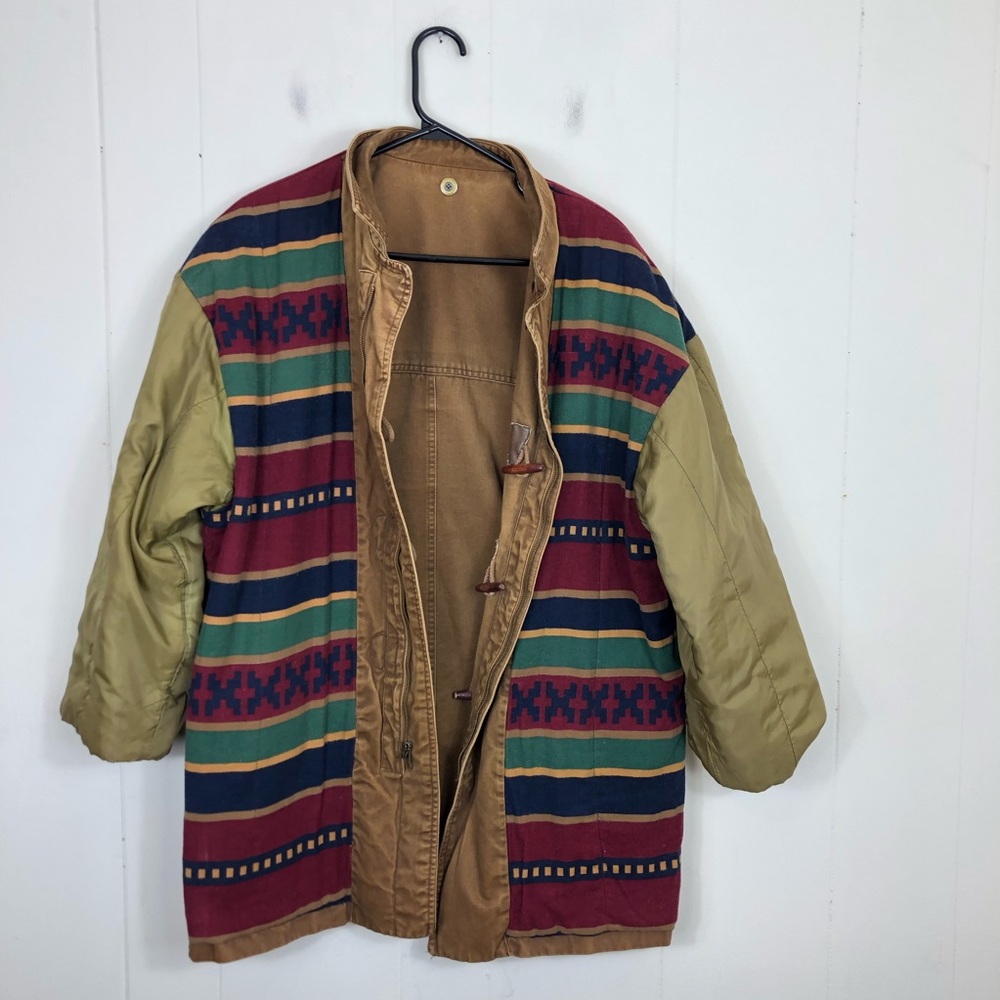 Vintage‎ Runaway Bay Reversible Aztec Jacket Sz M